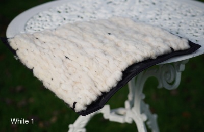 Woven Wool Sit Mats - White